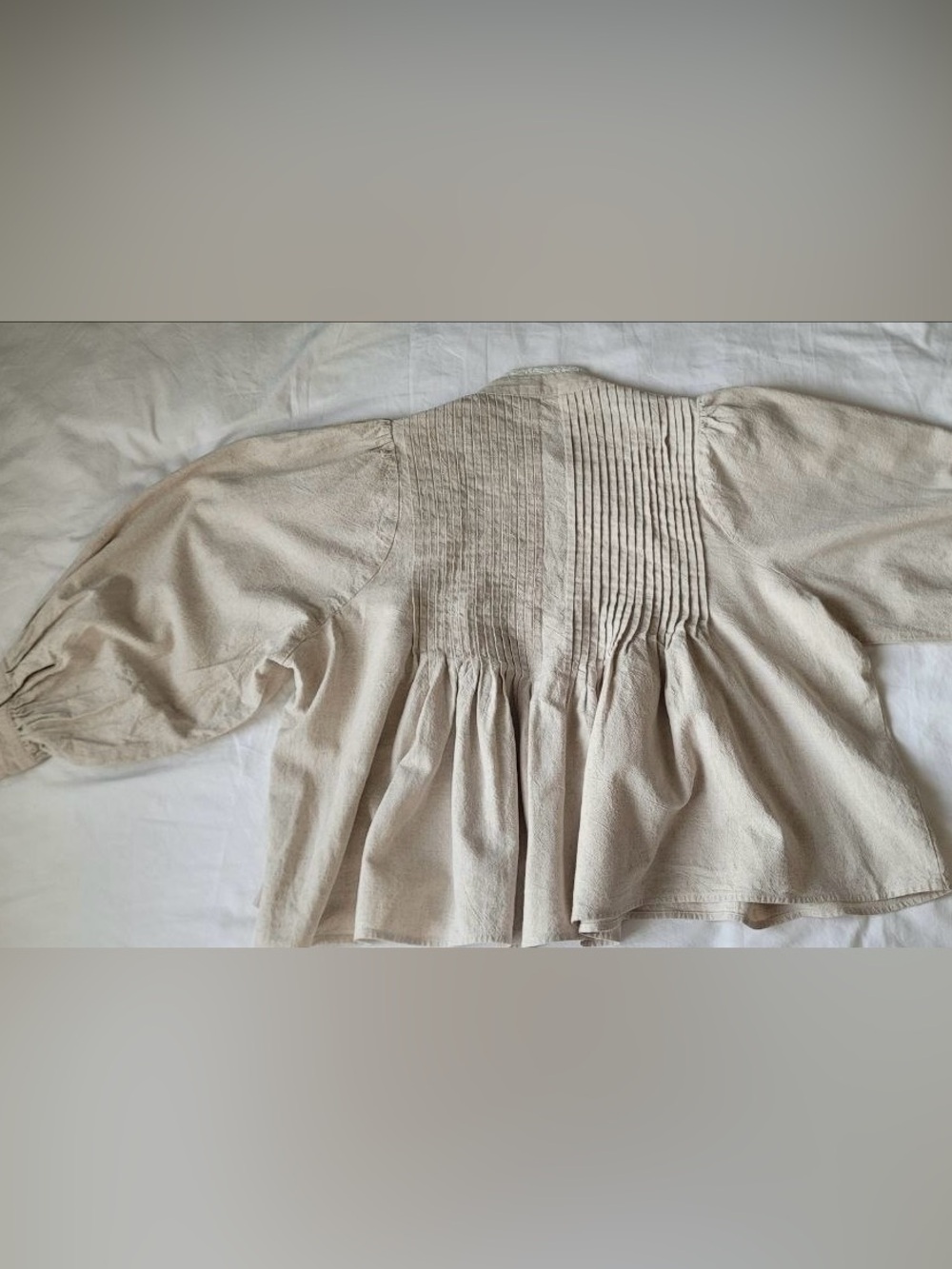 Vintage Mani Linen Peasant Top Size M - Picture 7 of 10